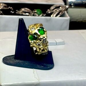 CUSTOM MENS 14-16kt solid bright yellow gold ring size7 (PINKY)? I DO FYI